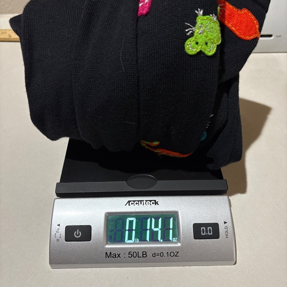 VTG Women’s Cat & Dog Cardigan Sweater Button front M.C.X. Sz L Black Novelty - Picture 10 of 10